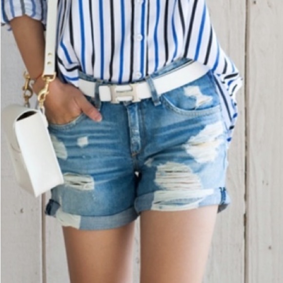 Arden B Distressed Denim Cuffed Short